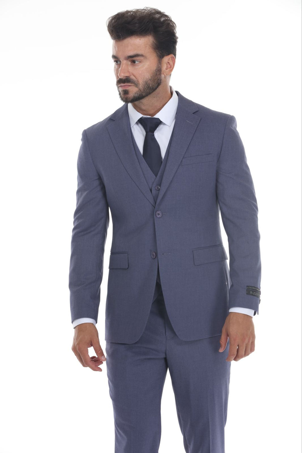 Check out new three piece Slim Fit Blue-09 Suit all size available 34S-60R