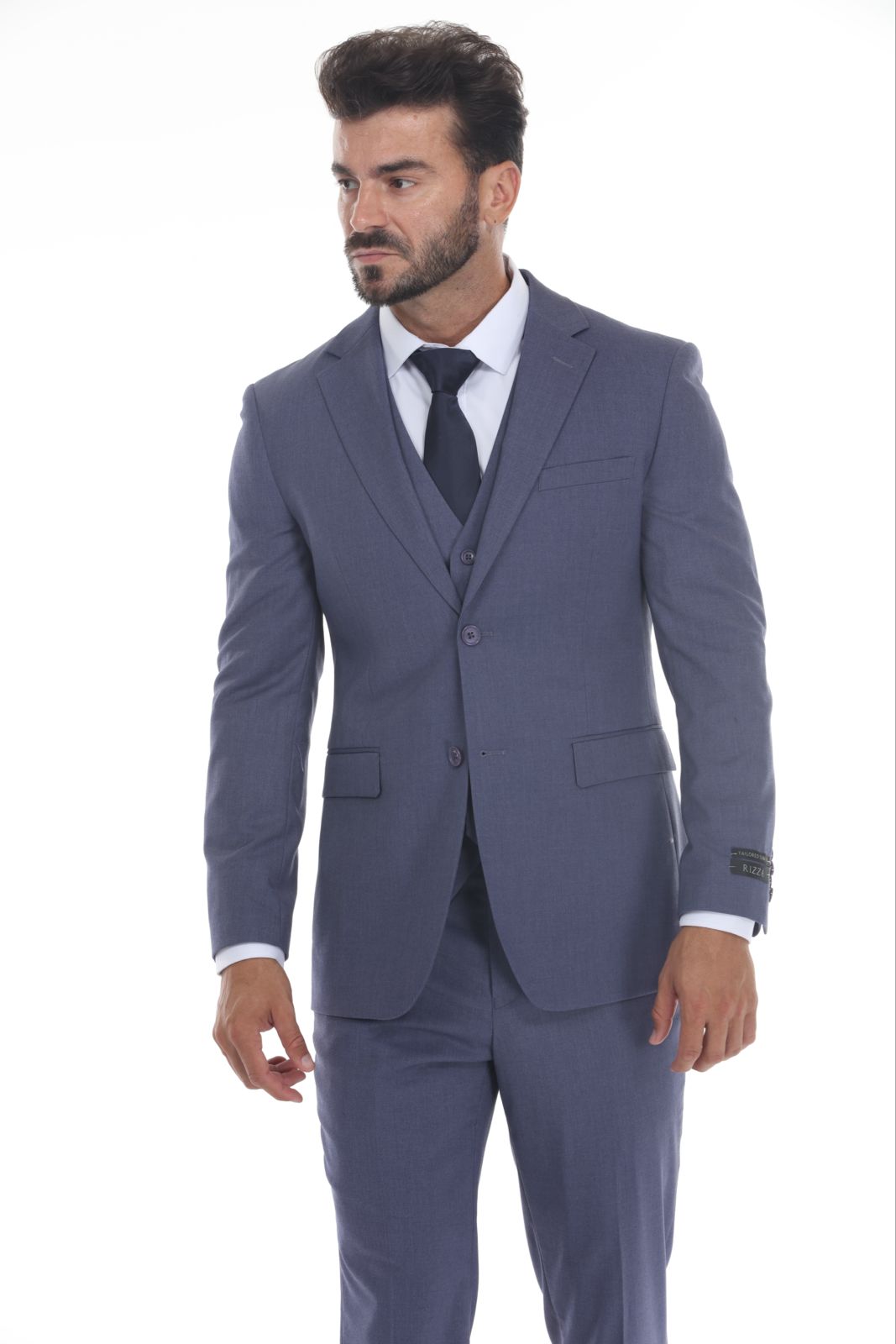 Check out new three piece Slim Fit Blue-09 Suit all size available 34S-60R