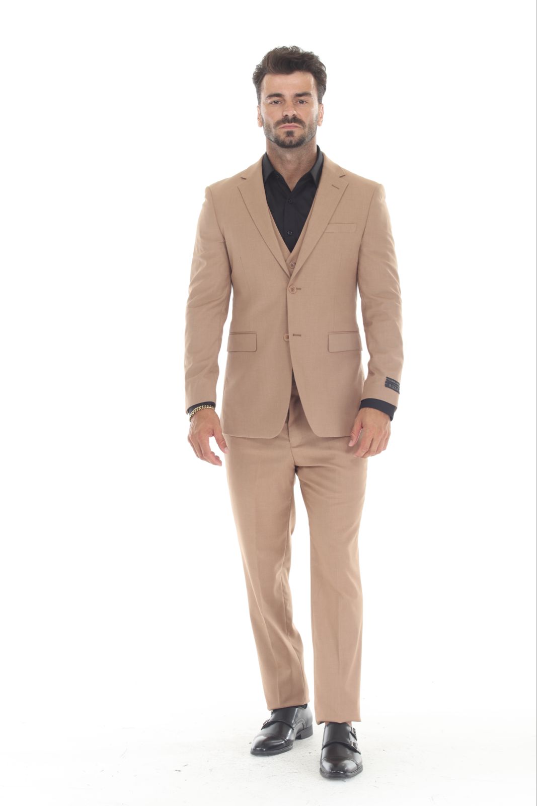 Check out new 3 pieces Slim Fit Sand-18 Suit all size available 34S-60R
