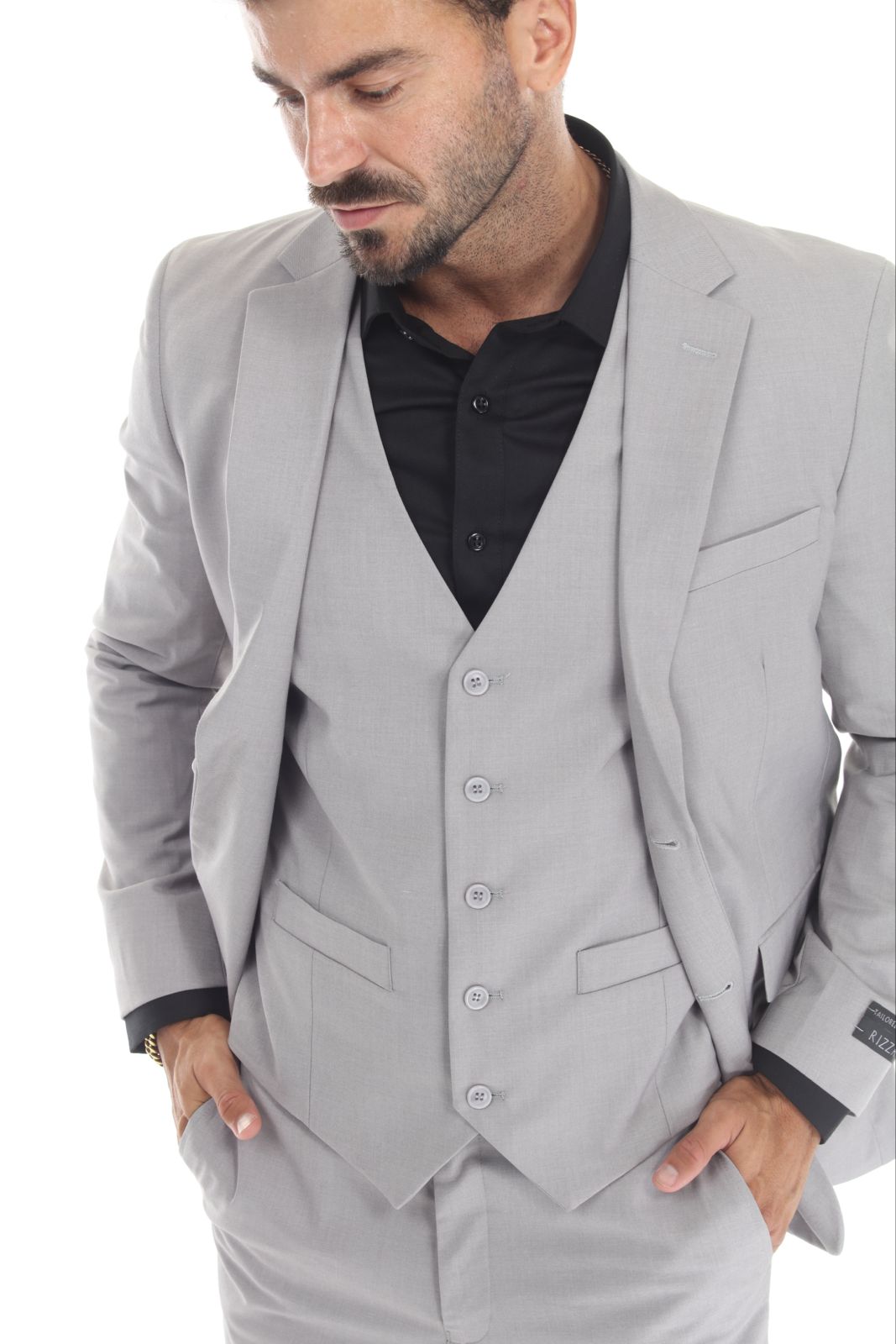 Check out new three piece Slim Fit Lt Gray Suit all size available 34S-60R