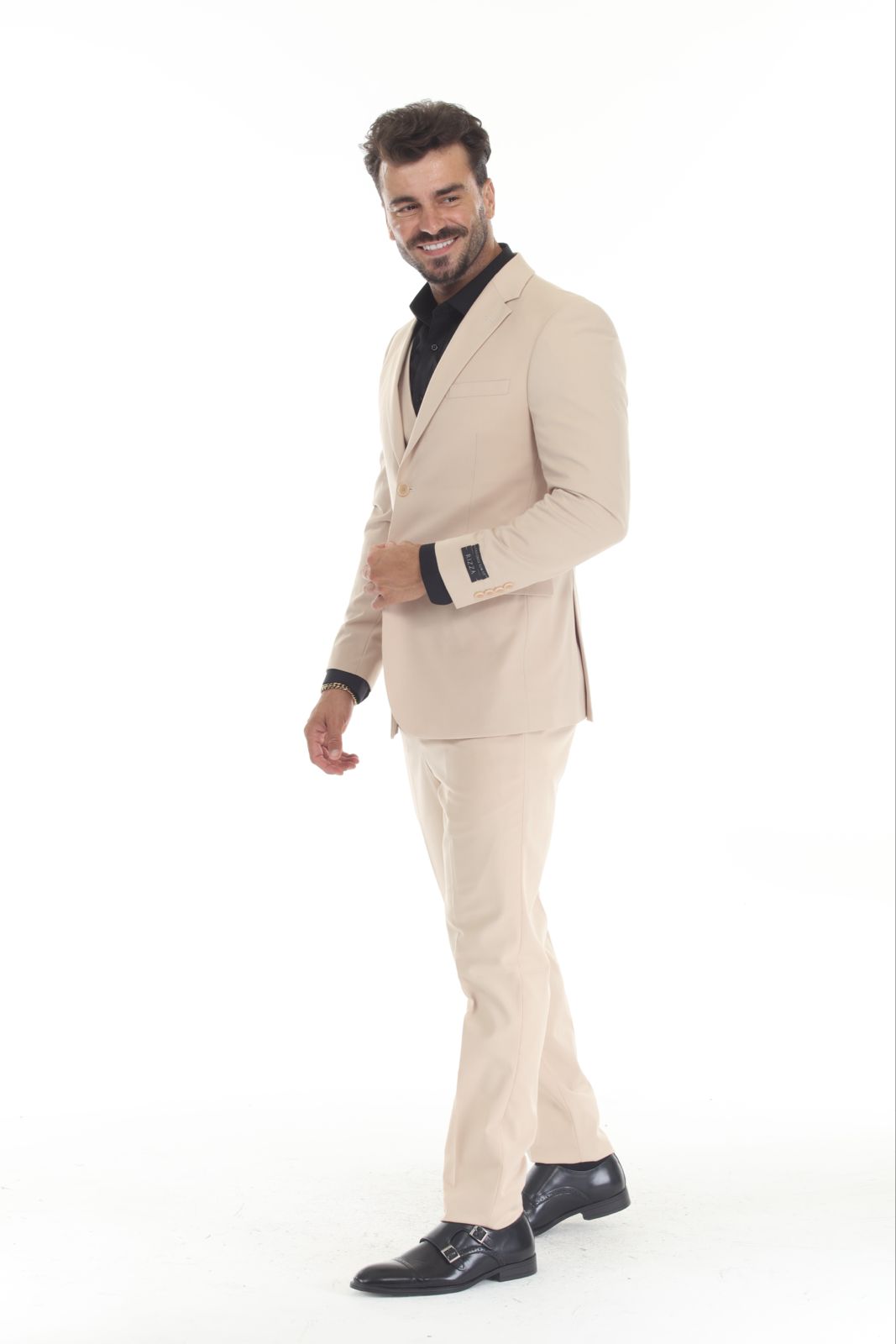 Check out new three piece Slim Fit Tan Suit all size available 34S-60R