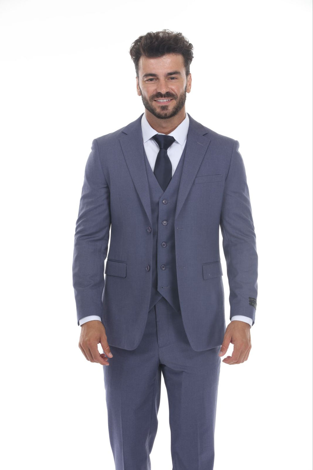 Check out new three piece Slim Fit Blue-09 Suit all size available 34S-60R