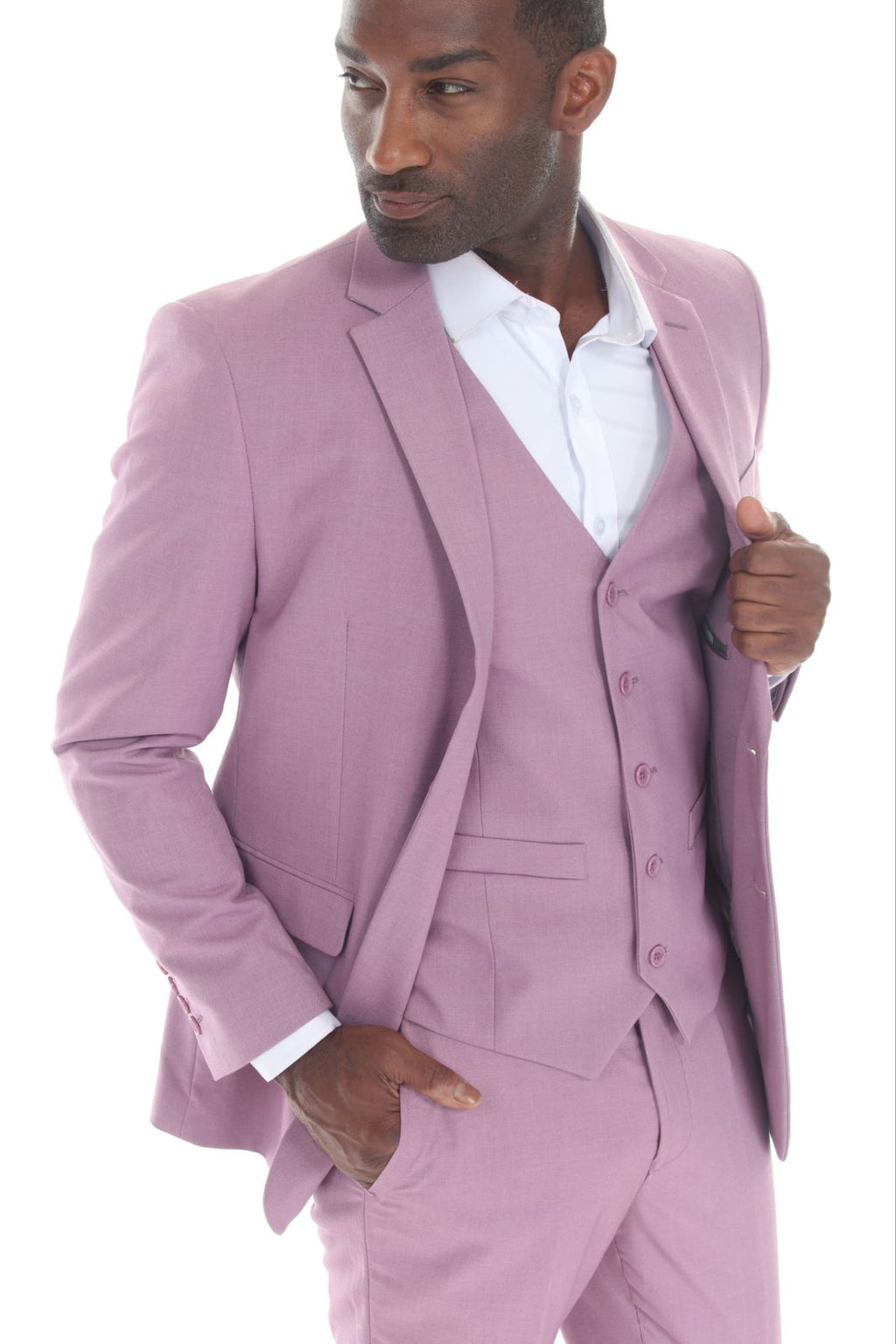 Check out new 3 pieces Slim Fit Dusty Rose-14 Suit all size available 34S-60R